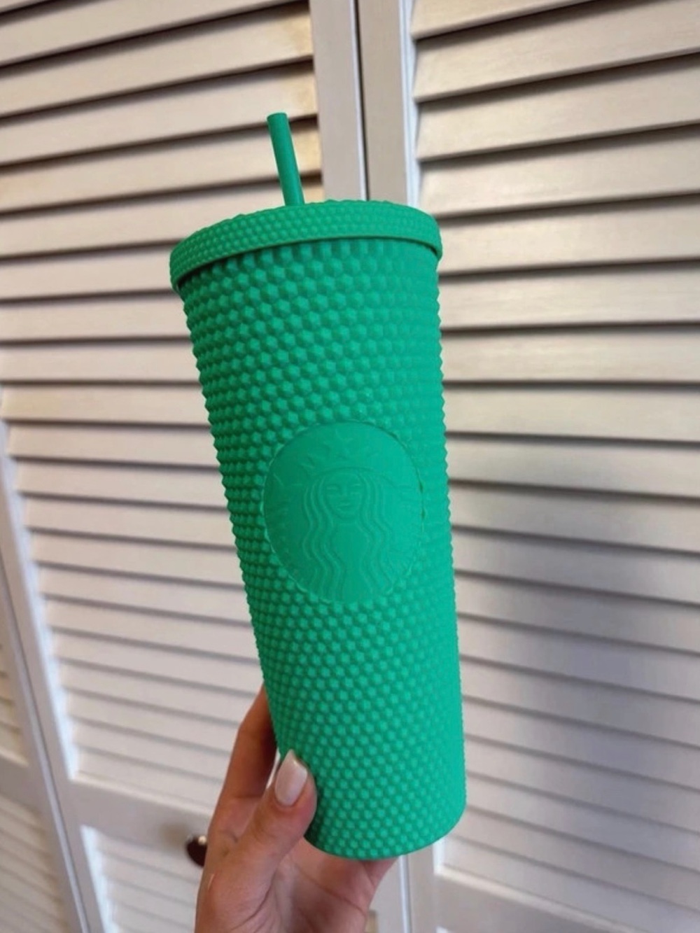 Starbucks Mexico Cosmo green venti Studded Tumbler NEW 24OZ